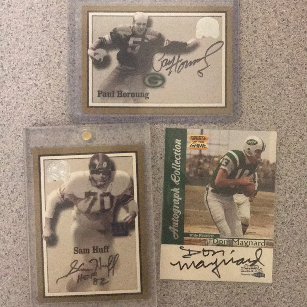2000 Sam huff, Paul hornung, don maynard Autos